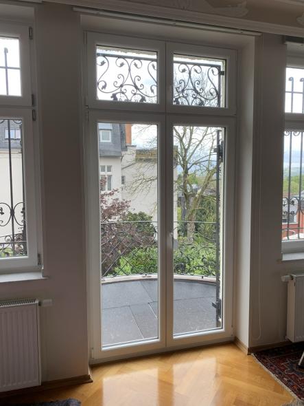 Balkontür in weiß (Innenansicht) 
